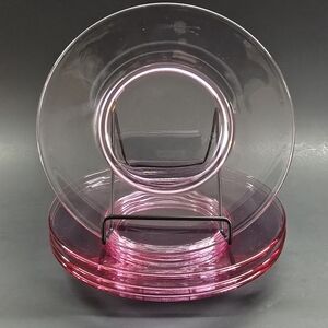 VTG Tiffin Franciscan Wistaria Pink Luncheon 8 1/8 in Plates, Set of 4 Plates